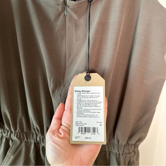 NWT Prana Railay Romper Slate Green Size S - Picture 4 of 5